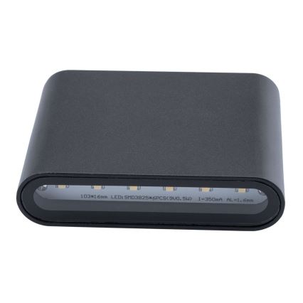 LED Spoljna zidna lampa FLOW 2xLED/3W/230V IP54 crno