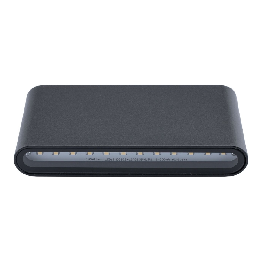 LED Spoljna zidna lampa FLOW 2xLED/6W/230V IP54 crno