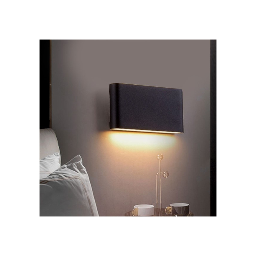 LED Spoljna zidna lampa FLOW LED/6W/230V IP54 4000K antracit