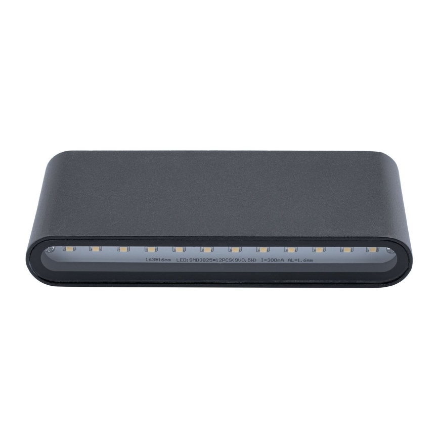 LED Spoljna zidna lampa FLOW LED/6W/230V IP54 crno