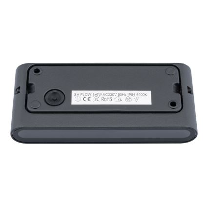 LED Spoljna zidna lampa FLOW LED/6W/230V IP54 crno