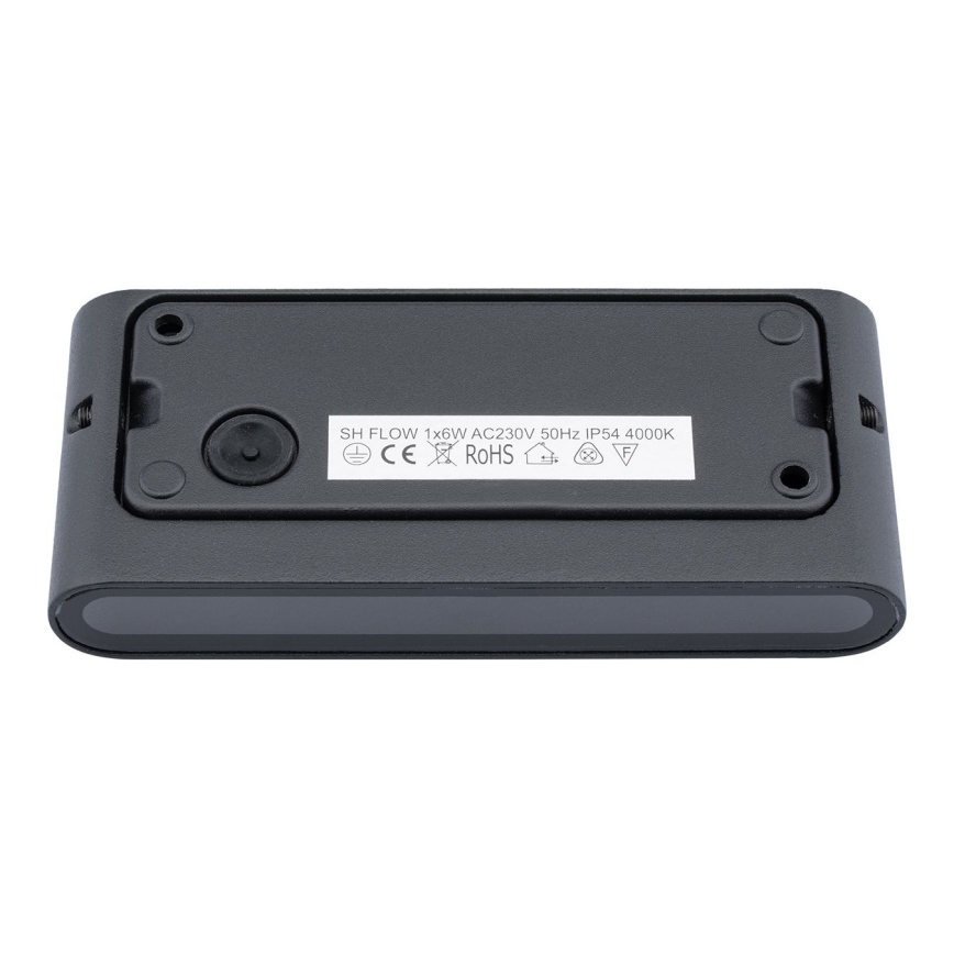 LED Spoljna zidna lampa FLOW LED/6W/230V IP54 crno