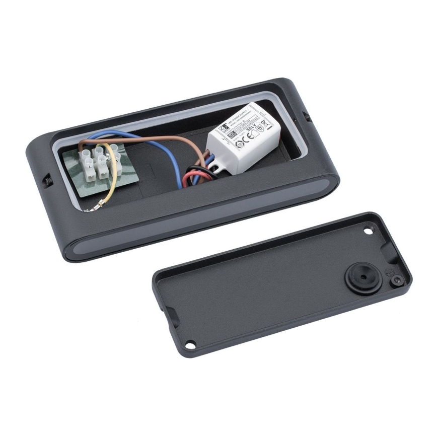 LED Spoljna zidna lampa FLOW LED/6W/230V IP54 crno