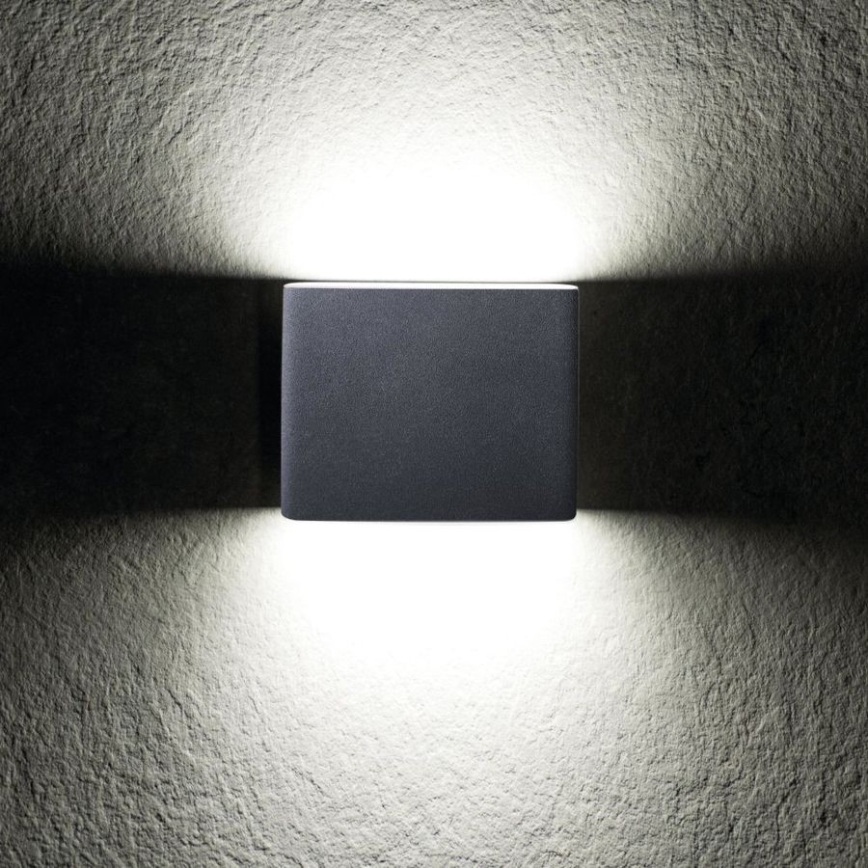 LED Spoljna zidna lampa GARTO LED/8W/230V grafitno
