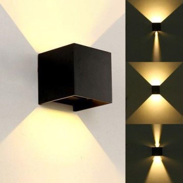 LED Spoljna zidna lampa KREON 2xLED/3W/230V IP54 4000K crno