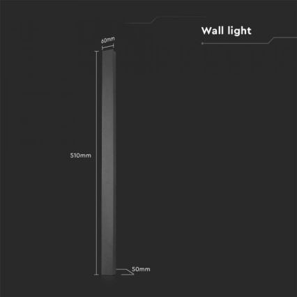 LED Spoljna zidna lampa LED/10W/230V 3000K IP65 antracit