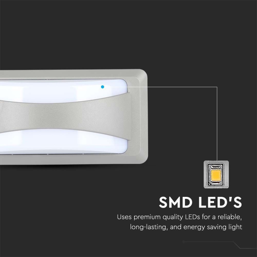 LED Spoljna zidna lampa LED/12W/230V 3000K IP65
