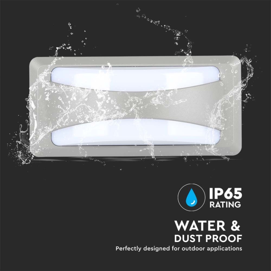 LED Spoljna zidna lampa LED/12W/230V 3000K IP65