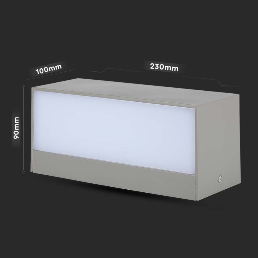 LED Spoljna zidna lampa LED/12W/230V 3000K IP65