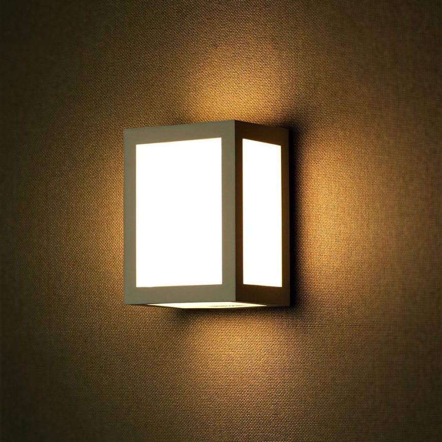 LED Spoljna zidna lampa LED/12W/230V 3000K IP65 sivo