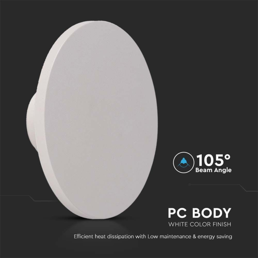 LED Spoljna zidna lampa LED/12W/230V 4000K IP65 bela