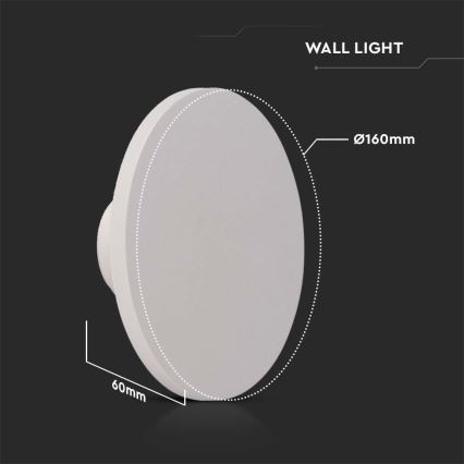 LED Spoljna zidna lampa LED/12W/230V 4000K IP65 bela