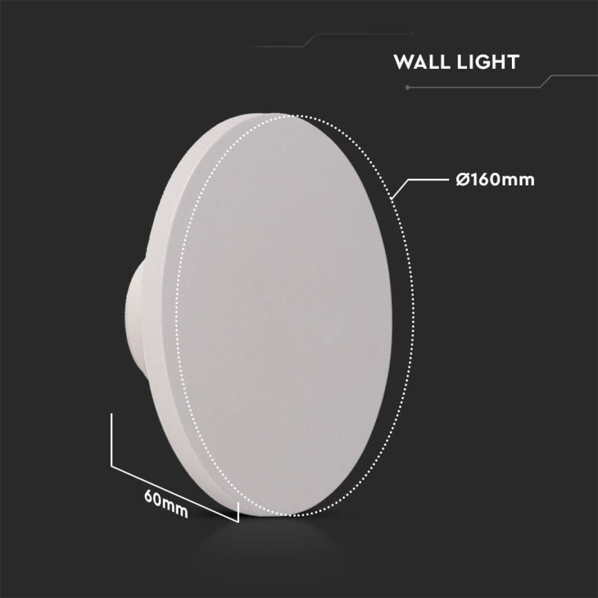 LED Spoljna zidna lampa LED/12W/230V 4000K IP65 bela