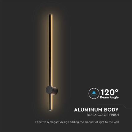 LED Spoljna zidna lampa LED/12W/230V 4000K IP65 crno