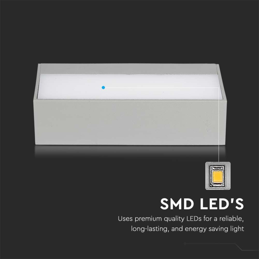LED Spoljna zidna lampa LED/12W/230V 4000K IP65
