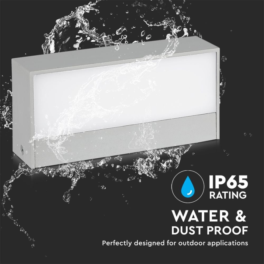 LED Spoljna zidna lampa LED/12W/230V 4000K IP65