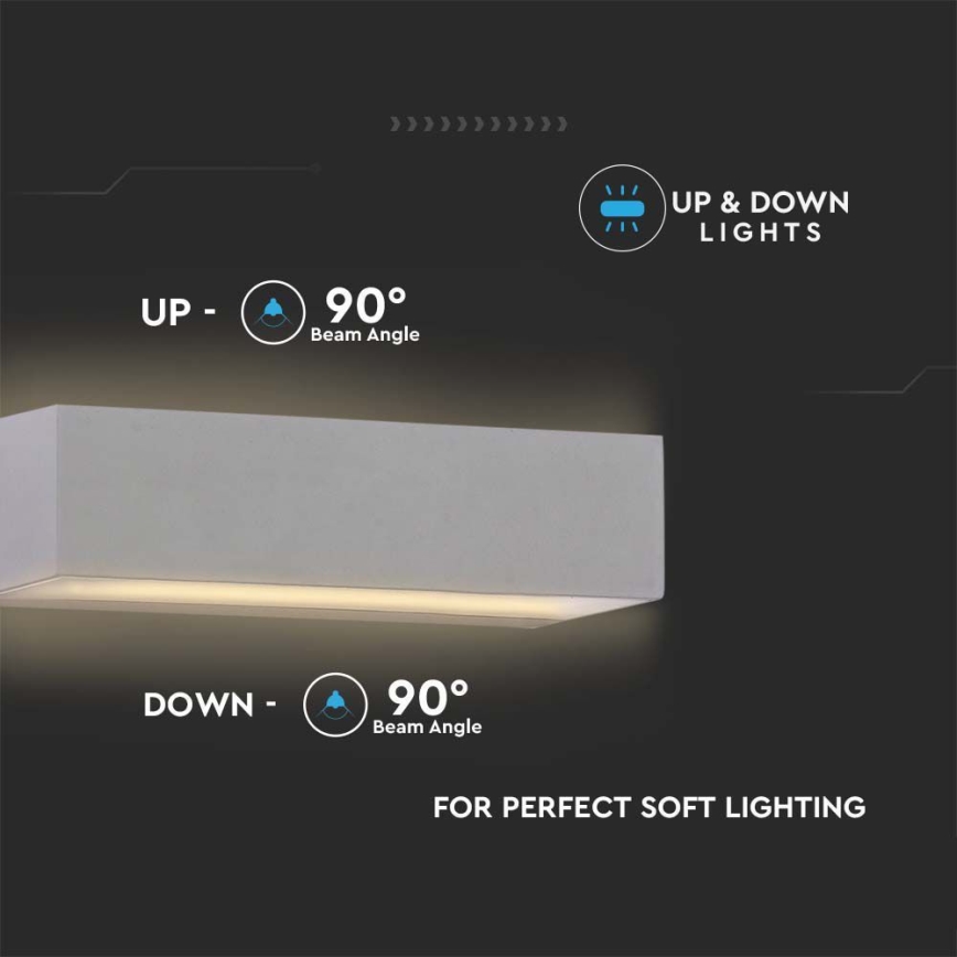 LED Spoljna zidna lampa LED/12W/230V 4000K IP65