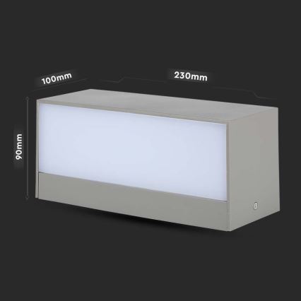 LED Spoljna zidna lampa LED/12W/230V 4000K IP65