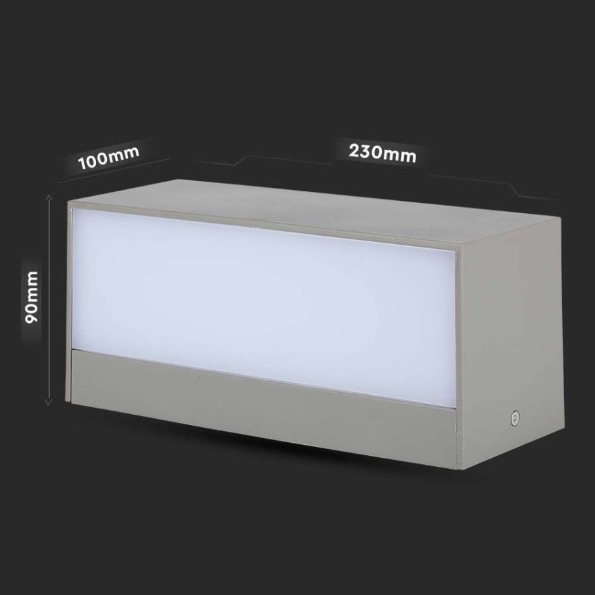 LED Spoljna zidna lampa LED/12W/230V 6400K IP65