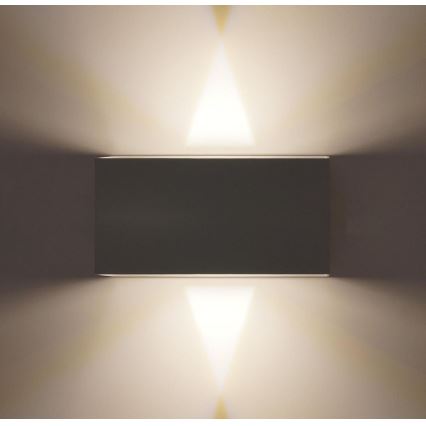 LED Spoljna zidna lampa LED/12W/230V IP54 bela
