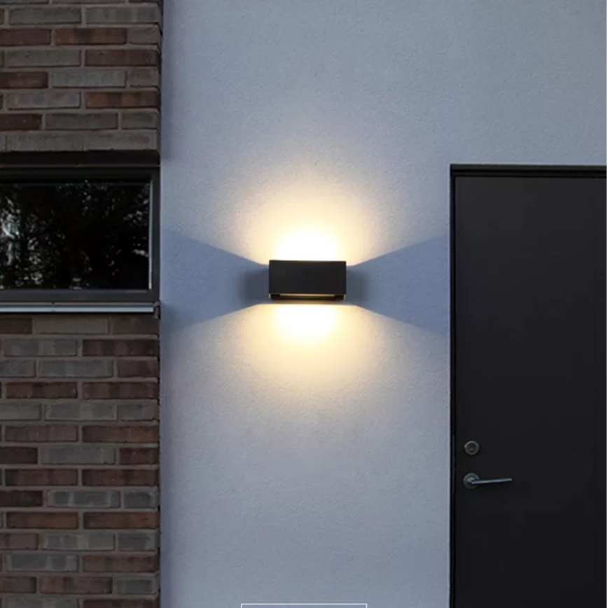 LED Spoljna zidna lampa LED/12W/230V IP54 crno