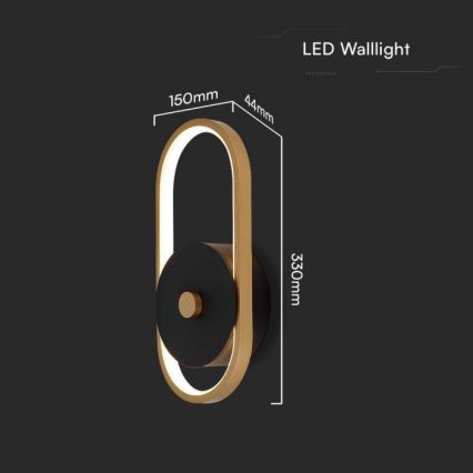 LED Spoljna zidna lampa LED/15W/230V IP54 4000K mesing