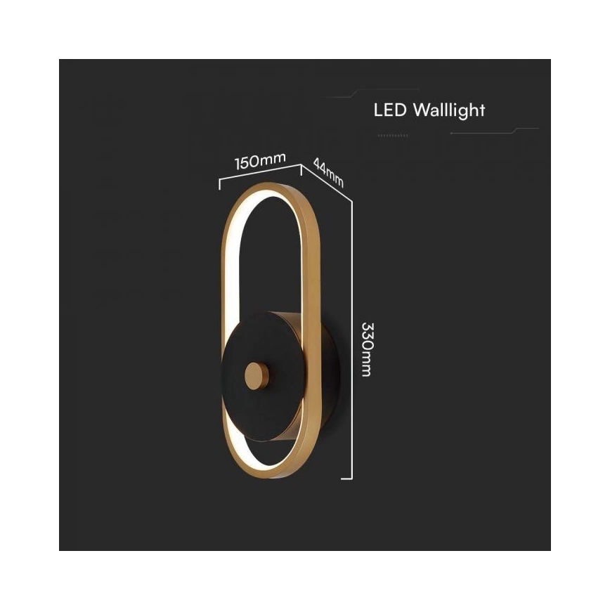 LED Spoljna zidna lampa LED/15W/230V IP54 4000K mesing