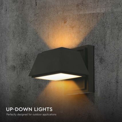 LED Spoljna zidna lampa LED/15W/230V IP65 4000K crno