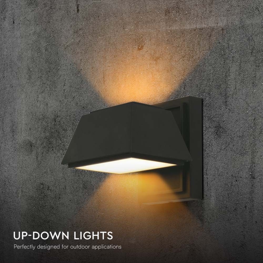 LED Spoljna zidna lampa LED/15W/230V IP65 4000K crno
