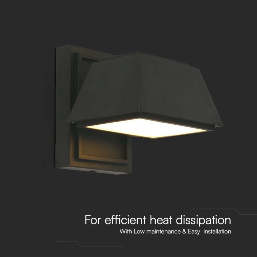 LED Spoljna zidna lampa LED/15W/230V IP65 4000K crno