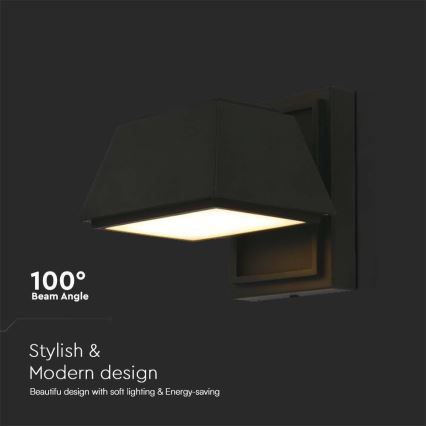 LED Spoljna zidna lampa LED/15W/230V IP65 4000K crno