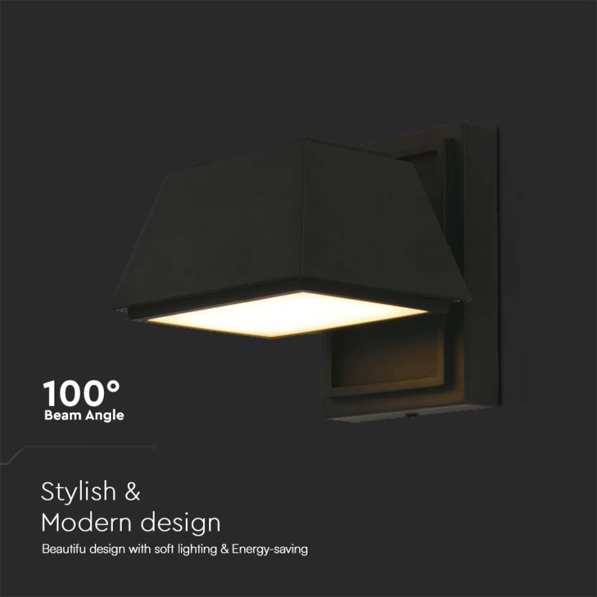LED Spoljna zidna lampa LED/15W/230V IP65 4000K crno
