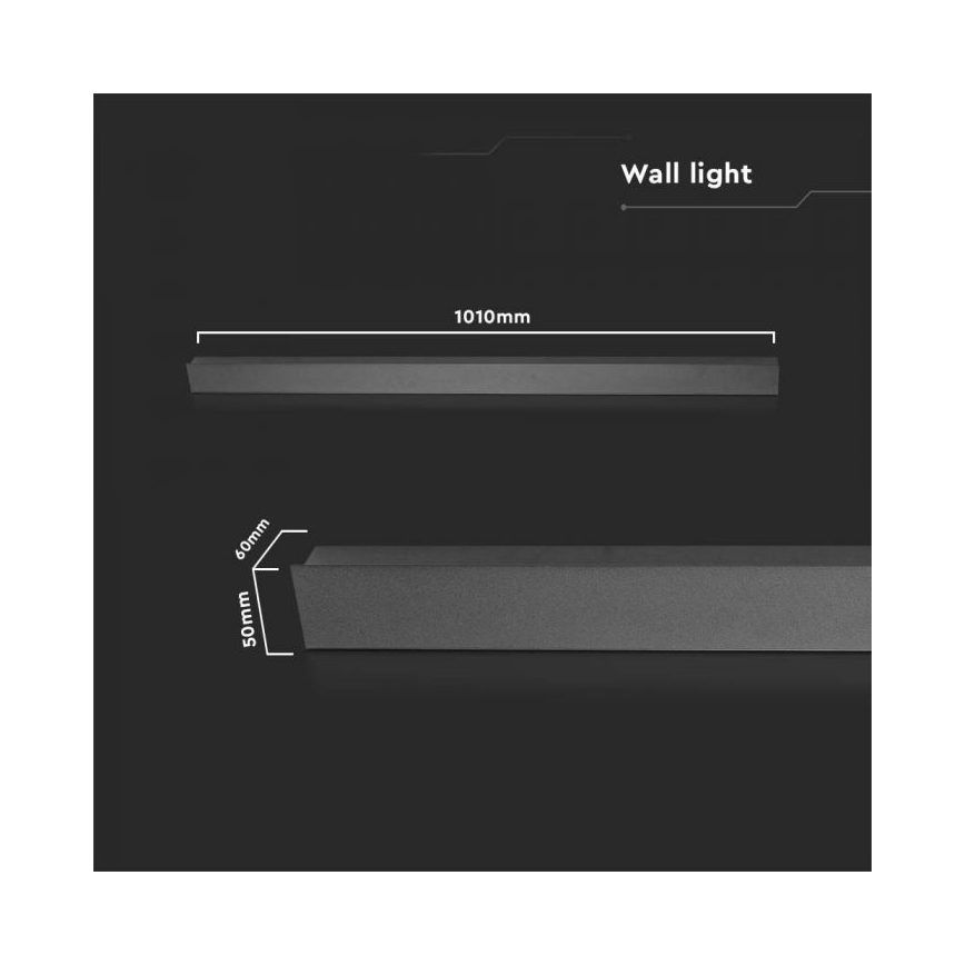 LED Spoljna zidna lampa LED/16W/230V 3000K IP65 antracit