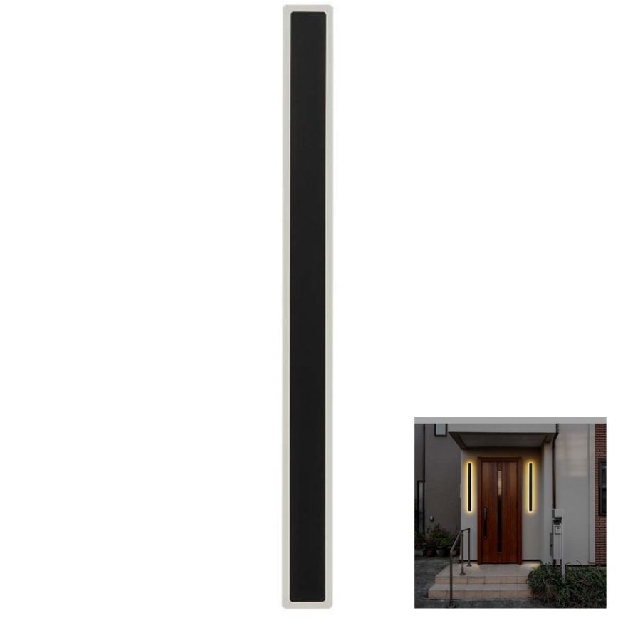 LED Spoljna zidna lampa LED/17W/230V 3000K IP65 crno