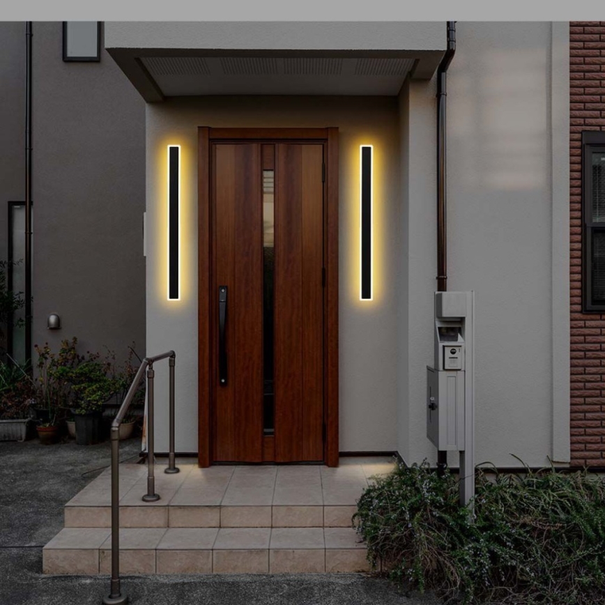 LED Spoljna zidna lampa LED/17W/230V 3000K IP65 crno