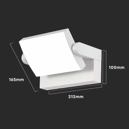 LED Spoljna zidna lampa LED/17W/230V 3000K IP65