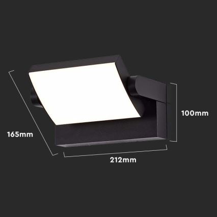 LED Spoljna zidna lampa LED/17W/230V 3000K IP65