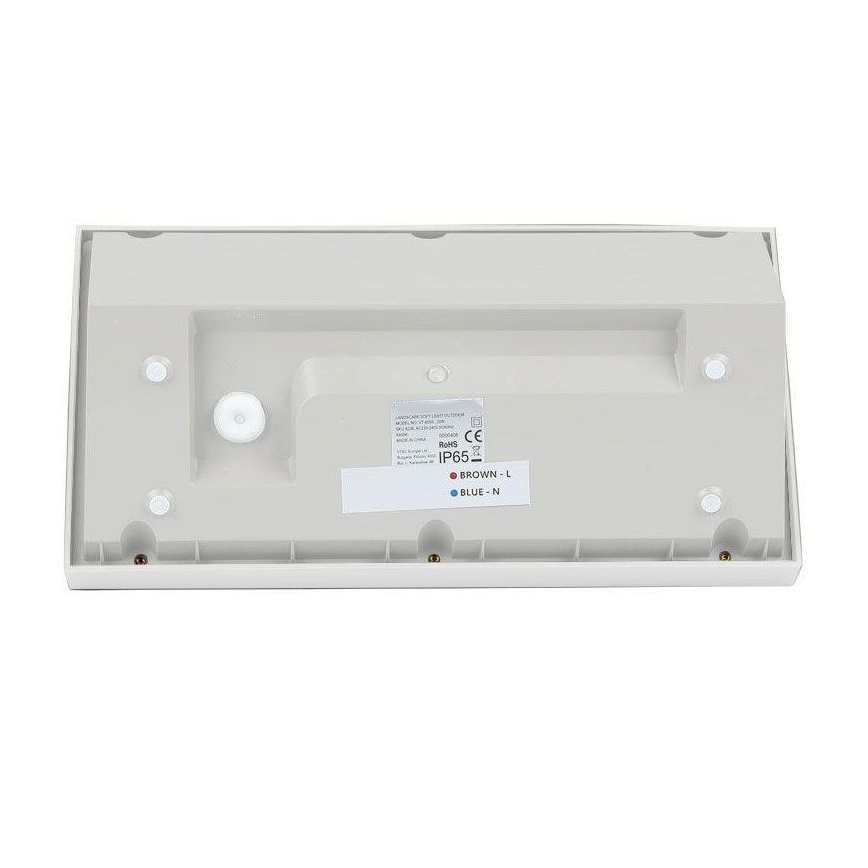 LED Spoljna zidna lampa LED/20W/230V 3000K IP65 bela