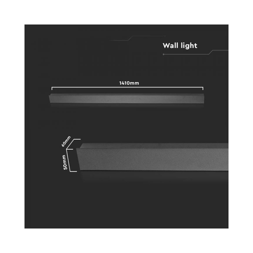LED Spoljna zidna lampa LED/23W/230V 3000K IP65 antracit