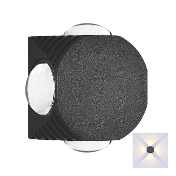 LED Spoljna zidna lampa LED/4W/230V 3000K IP54 crno