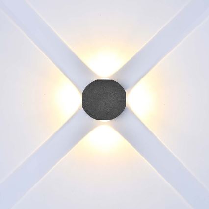 LED Spoljna zidna lampa LED/4W/230V 3000K IP54 crno