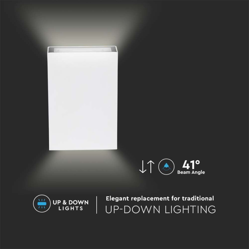 LED Spoljna zidna lampa LED/4W/230V 3000K IP65 bela