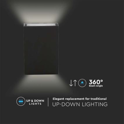 LED Spoljna zidna lampa LED/4W/230V 3000K IP65 crno