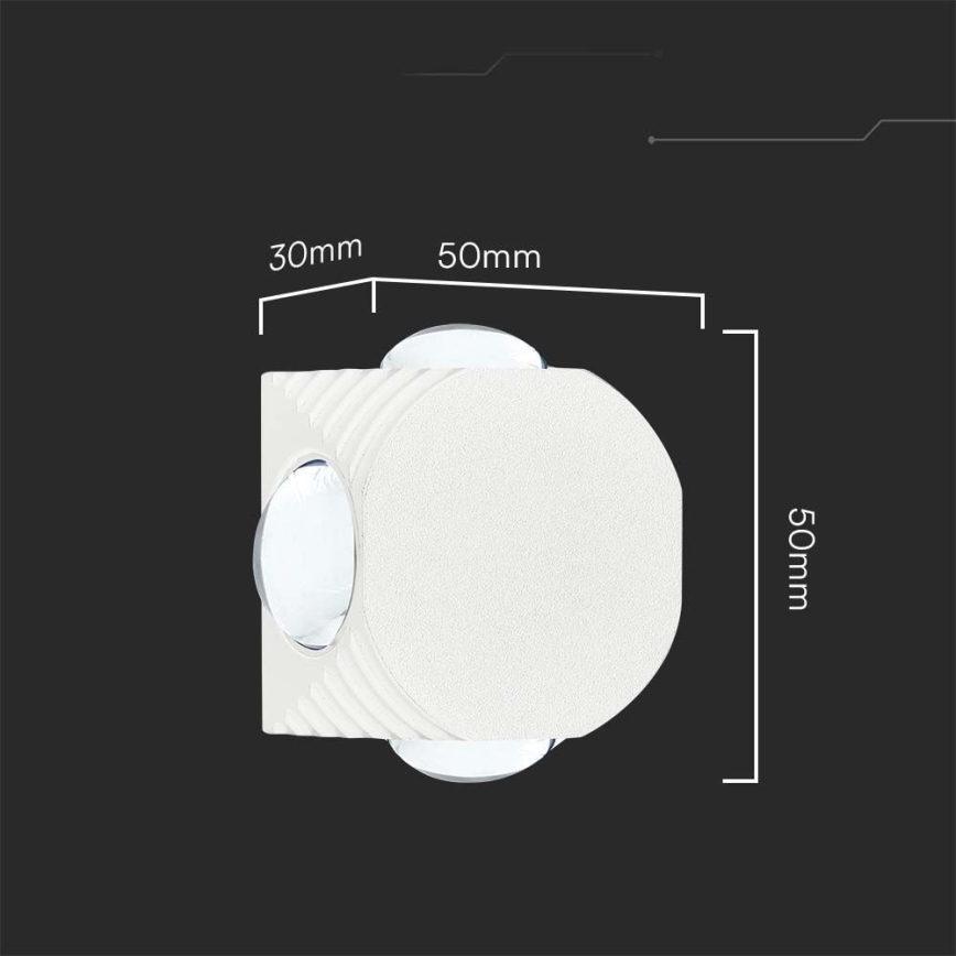 LED Spoljna zidna lampa LED/4W/230V 4000K IP54 bela