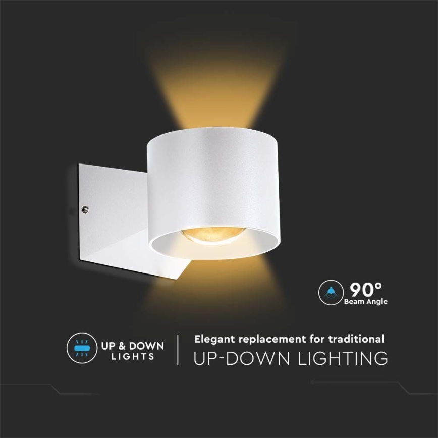 LED Spoljna zidna lampa LED/5W/230V 3000K IP65 bela