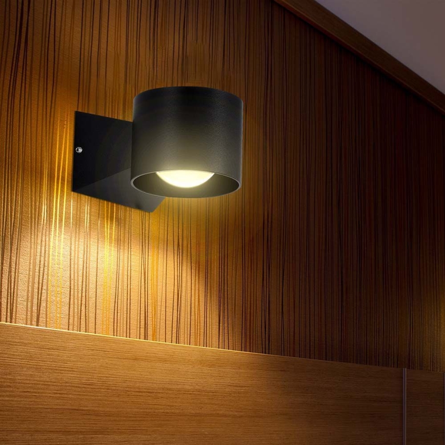 LED Spoljna zidna lampa LED/5W/230V 3000K IP65 crno