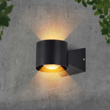 LED Spoljna zidna lampa LED/5W/230V 3000K IP65 crno