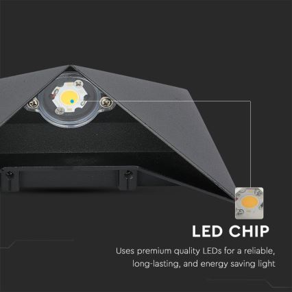 LED Spoljna zidna lampa LED/5W/230V 3000K IP65 crno