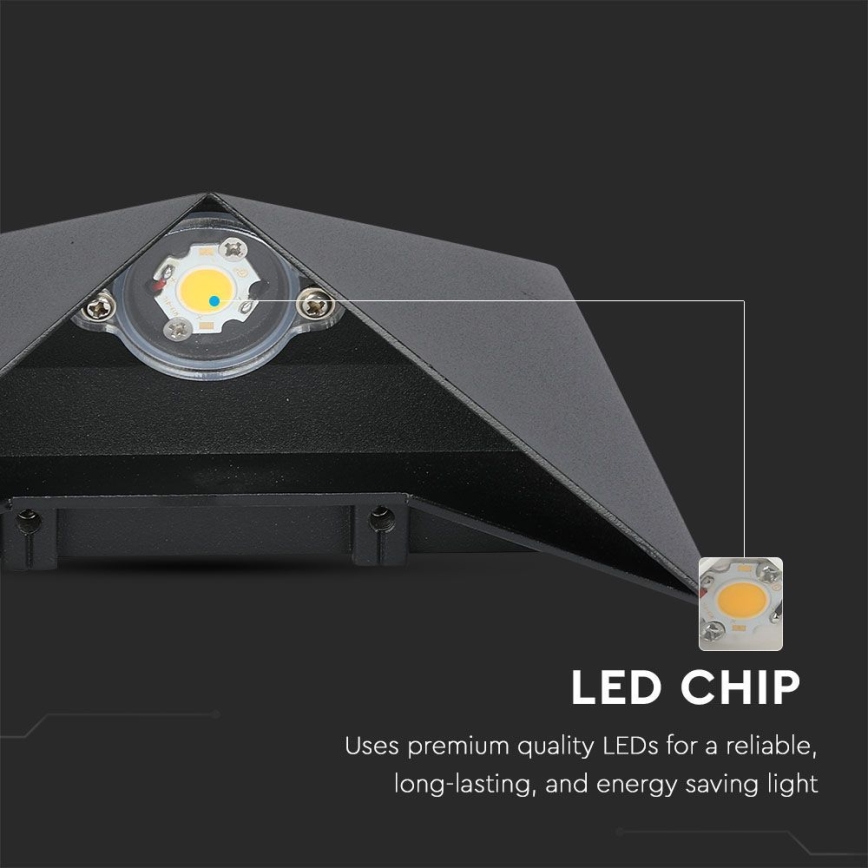 LED Spoljna zidna lampa LED/5W/230V 3000K IP65 crno