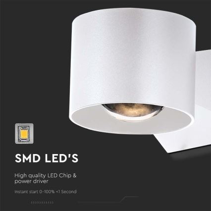 LED Spoljna zidna lampa LED/5W/230V 4000K IP65 bela